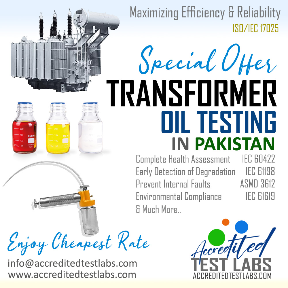 Transformer Oil Testing Special Offer for Pakistan