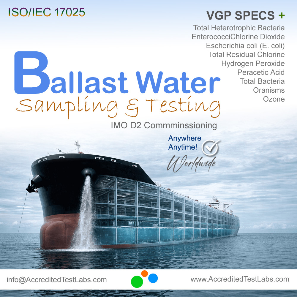 ballast water testing in Egypt, UAE, Saudi, Houston, Rotterdam and worldwide.