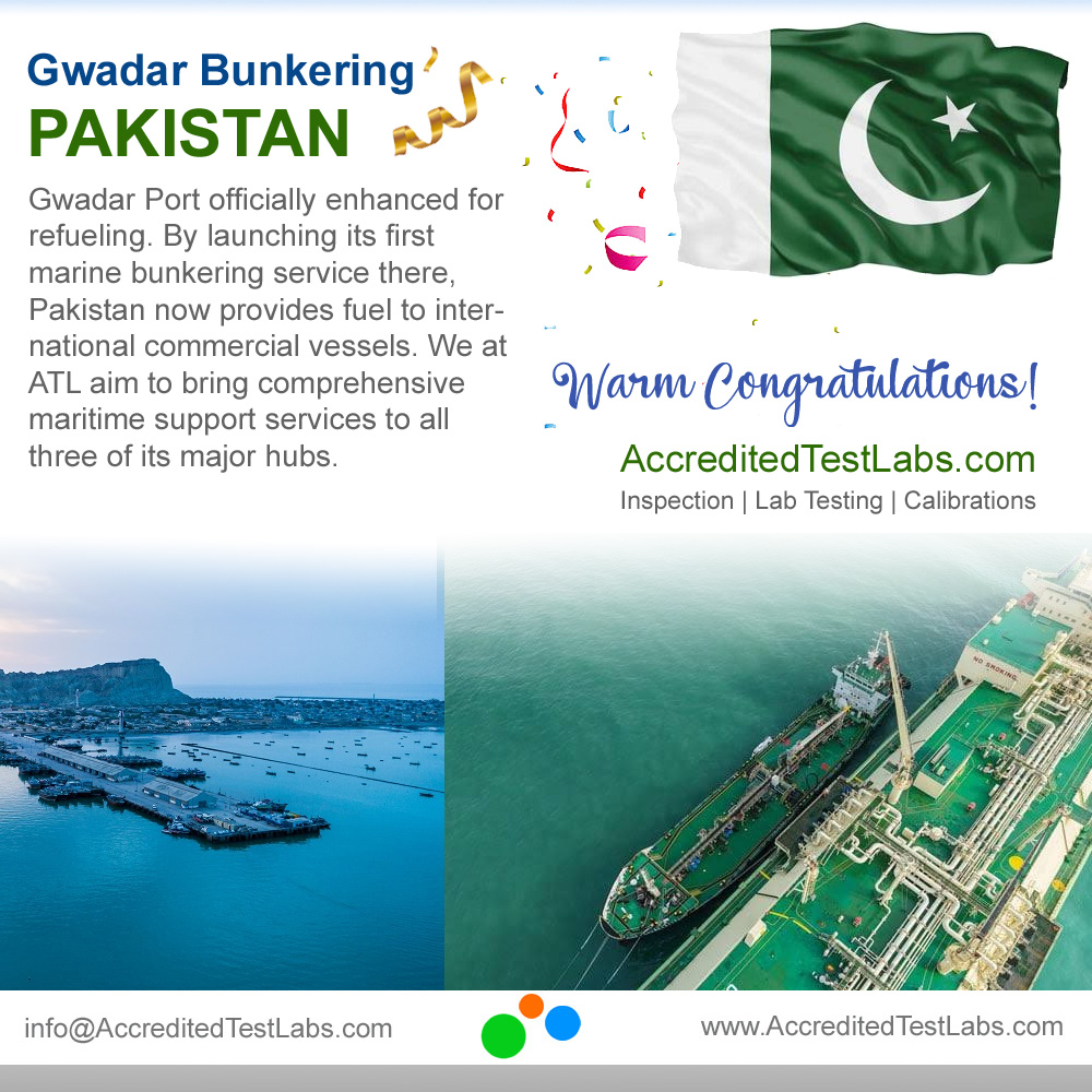 Marine and Cargo Inspection, Lab Testing, Calibration Services at Gwadar, Pakistan.